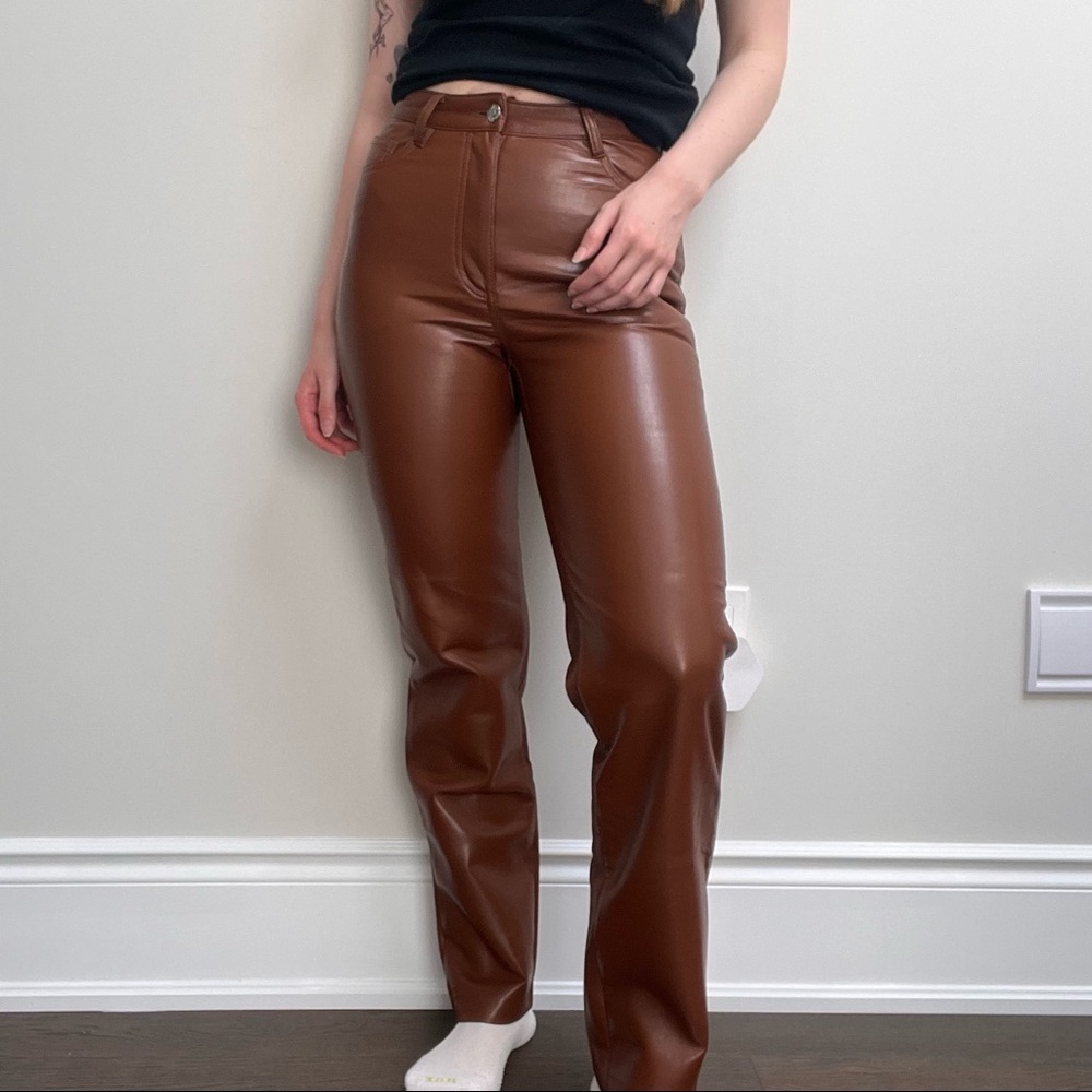 Cognac Wilfred Aritzia Melina Pants